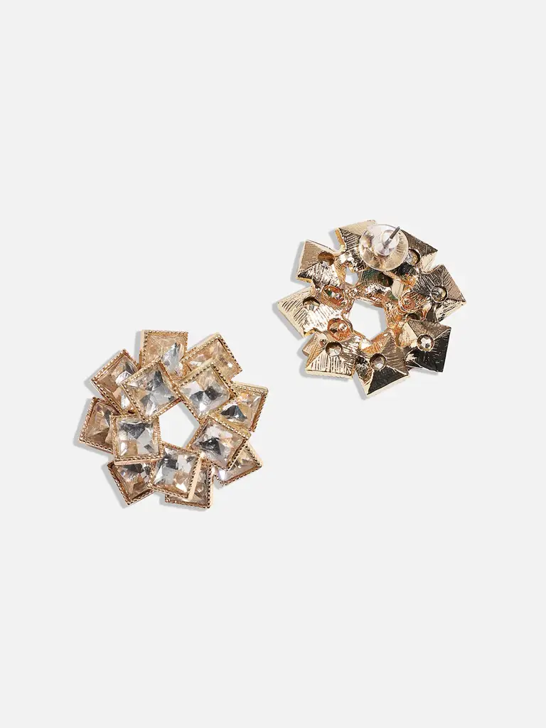 Clementine-Sohi Gold-Plated Contemporary Studs Earrings : SOHIER8002