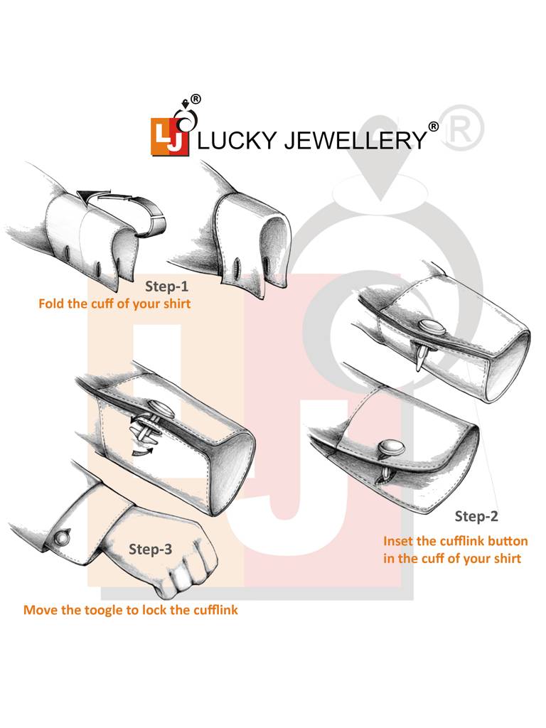 Men Jewellery "Sleeve Button Cuff Shirt Button", Blazer Cufflinks Pair Set For Men : 1790-CHC4-1104-S