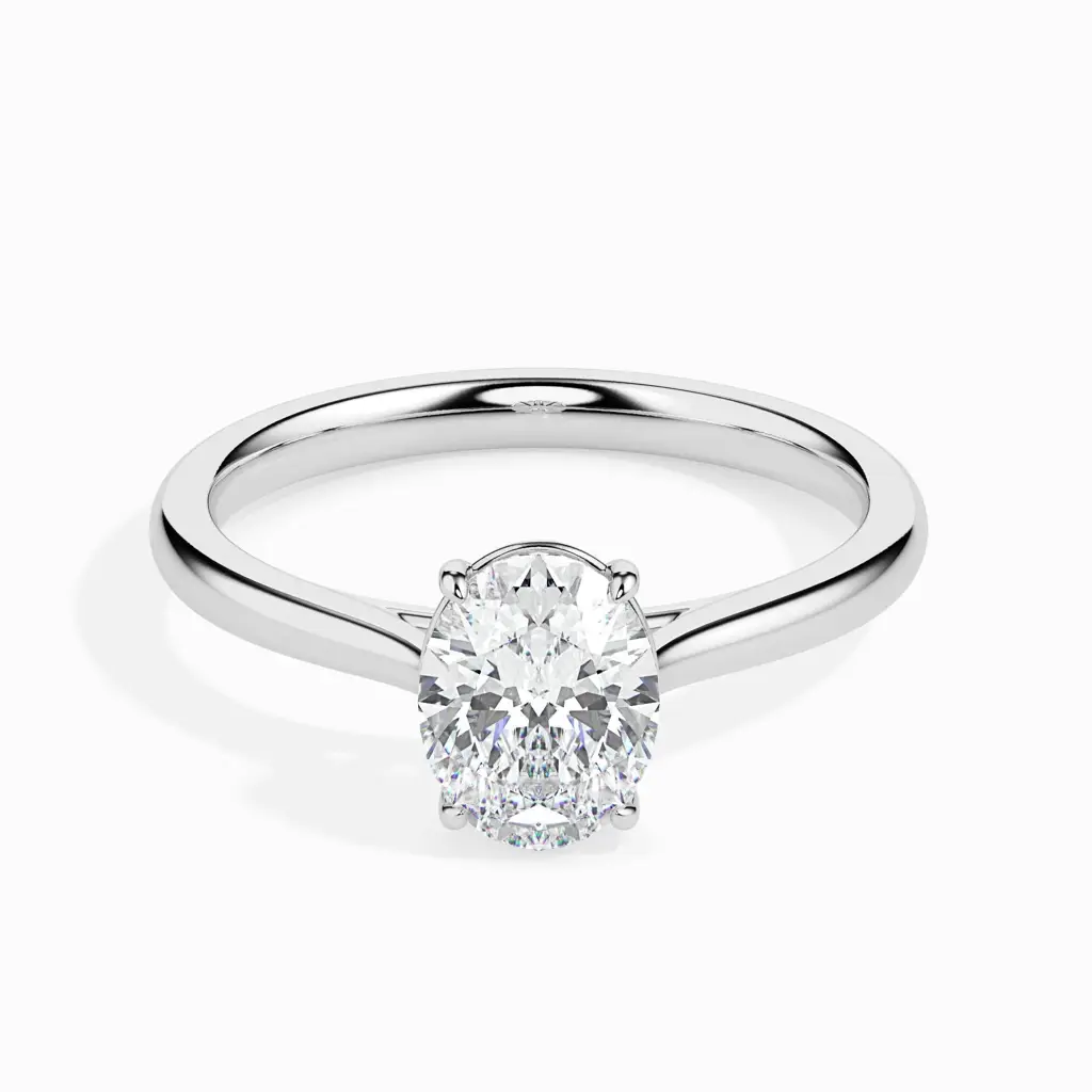 1 Carat Oval Solitaire Ring : 09kYellowZNR87F10