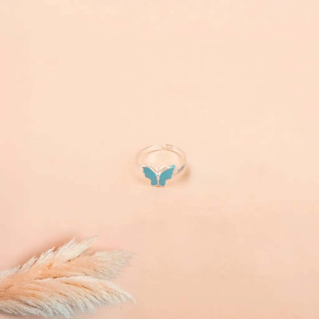 Adya Blue Mini Butterfly Midi Ring : SK20113