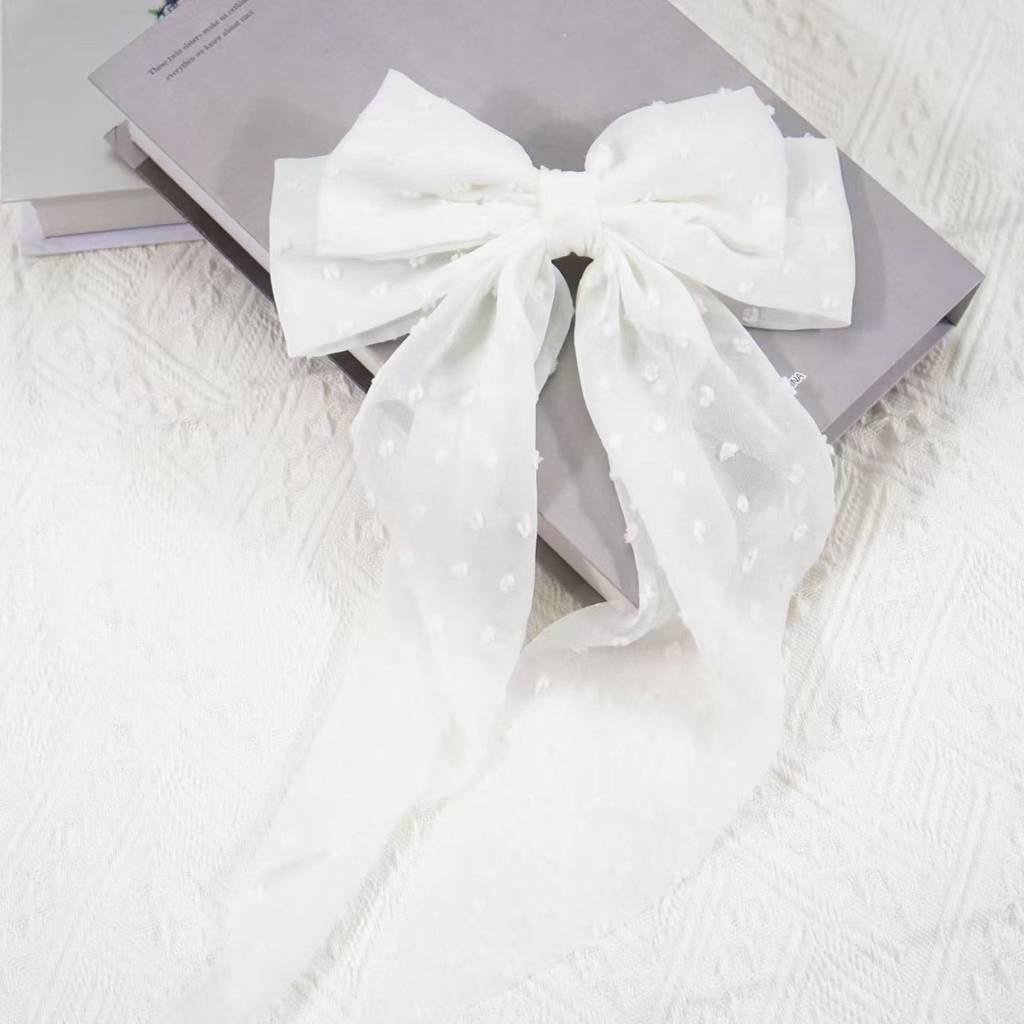 Ribbon Hair Clip : HX-HP-S-0021-WH