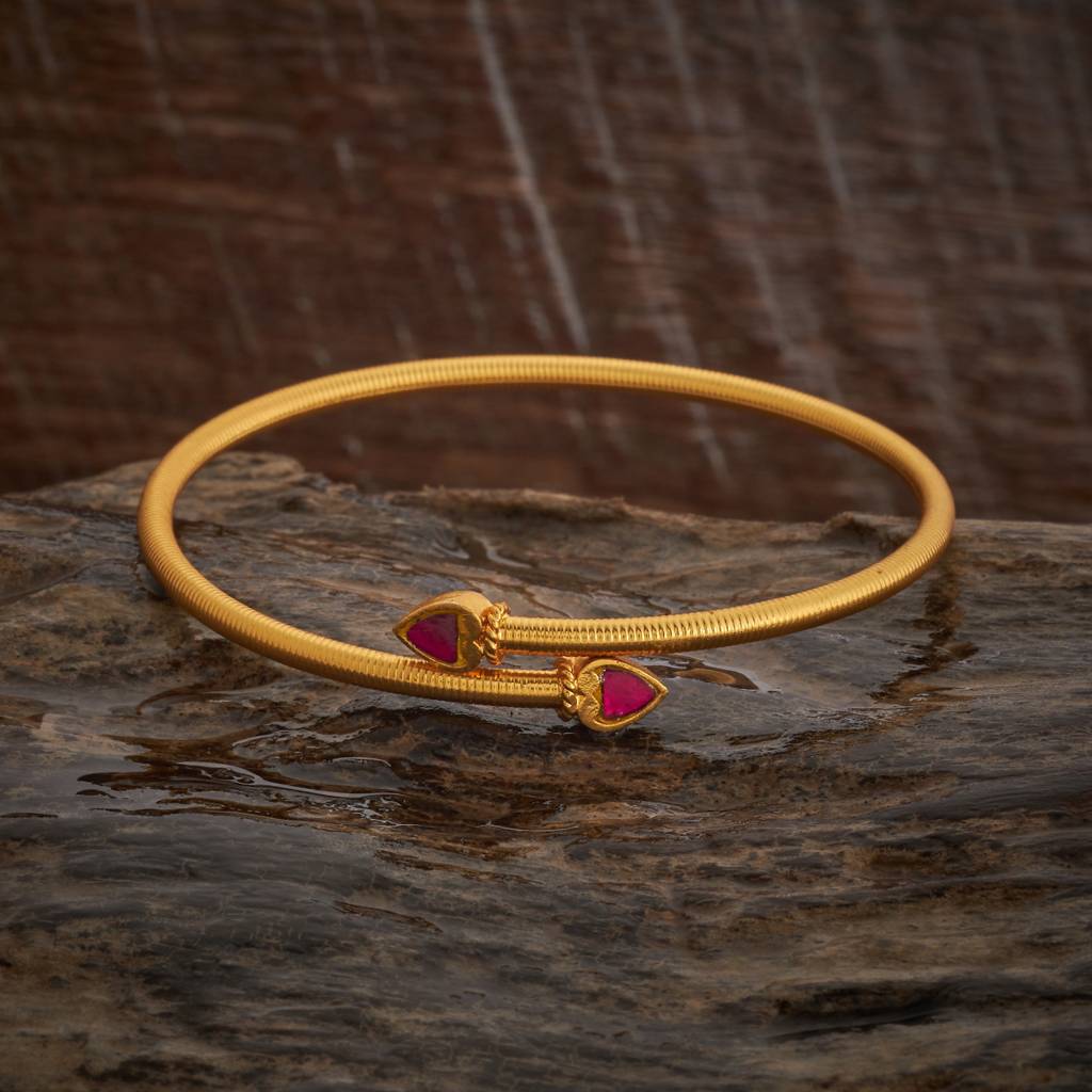 Gold - Plated Festive Antique Kada - 436028 : 436028