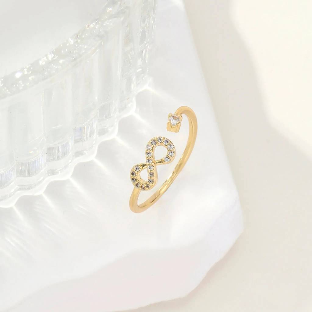 The Infinity Neckalce And Ring Jewellery Set : NRC-013-G-1