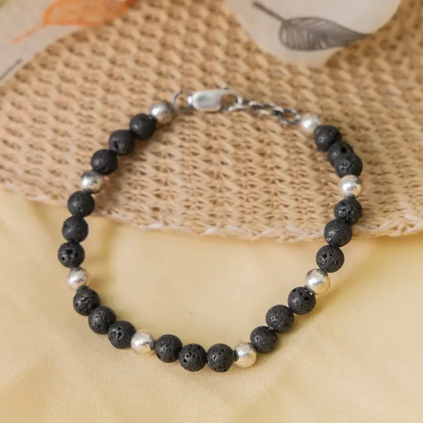 Lava Silver Bracelet : ZV-BRC-NAT-008