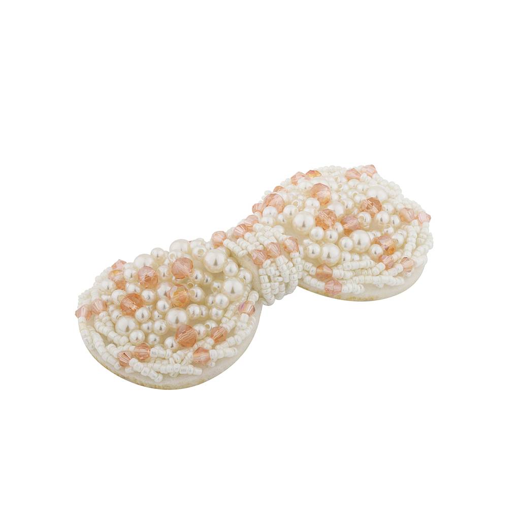 Korean Bling Pearl Blossom Bow Hair Clip : 8905124568394