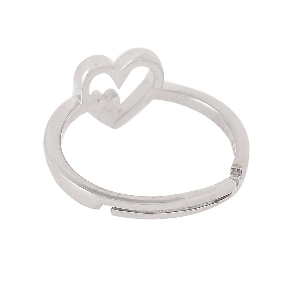 925 Sterling Silver Valentine'S Day Collection Heart And Clover Ring : 8905124492491