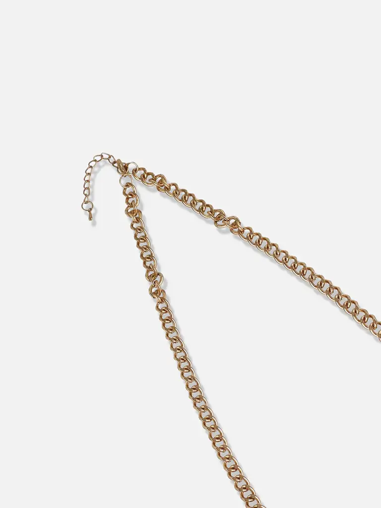 Imani-Gold Plated Designer Stone Party Necklace For Women : SOHNCK3074