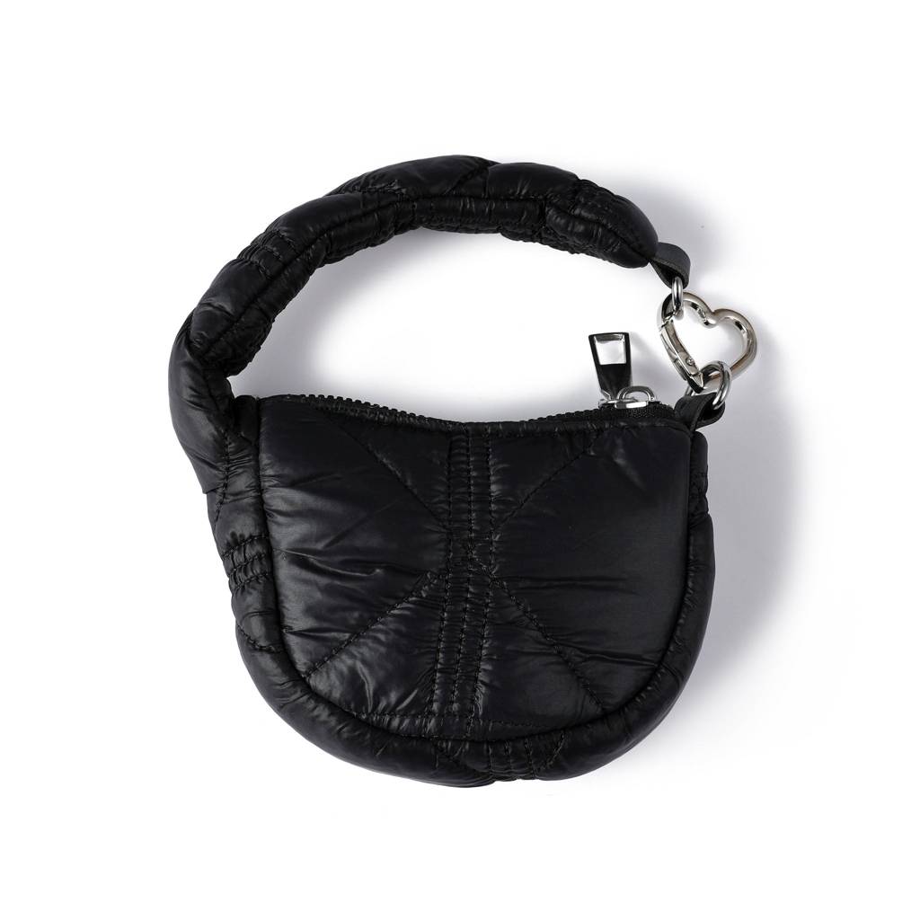 Mini Quilted Puff Bag Charm : C-BG-0091-BK