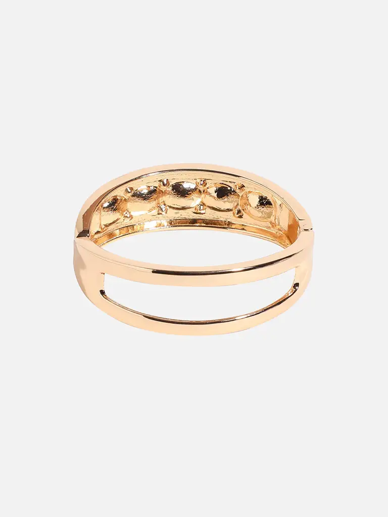 Callista-Sohi Gold-Plated Stones Studded Maxi Crystal Cuff Bracelet : SOHIBR8153
