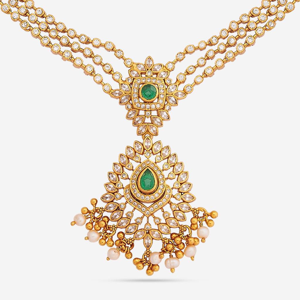 Green Gold - Plated Bridesmaid Temple Necklace - 444721 : 444721