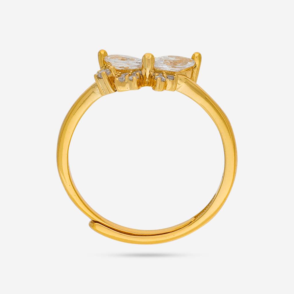 White Gold - Plated Office Wear Silver Finger Ring - 453142 : 453142