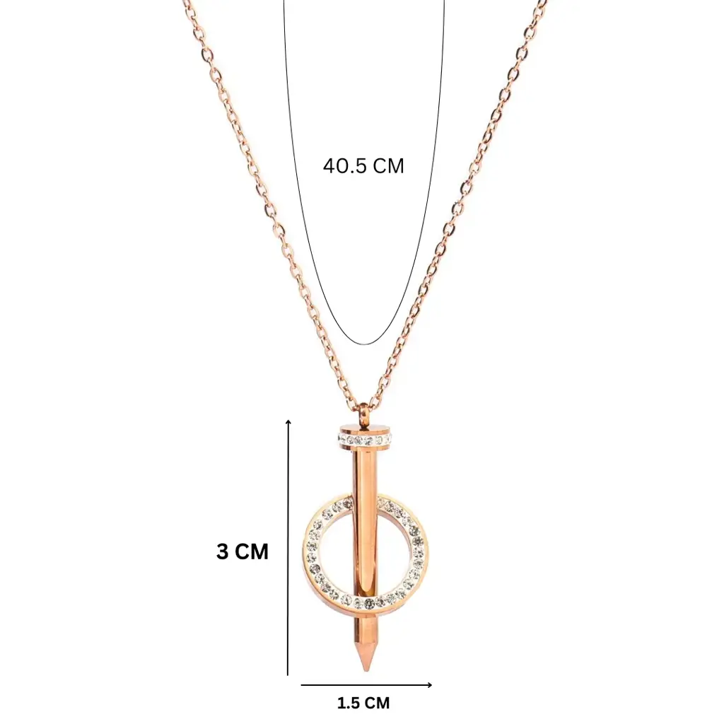 Seoul Cityscape Necklace Rose Gold : NS11961B