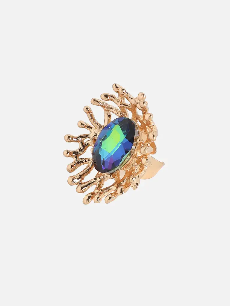 Bhaswati-Women'S Crystal Tentacles Statement Ring : SOHIRG8573