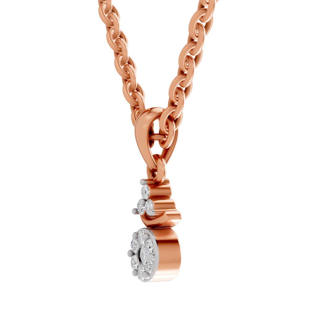 Lab Grown Diamond 0.09 Carat Pendant 14K : SPP16371-PD-14KR-009CT