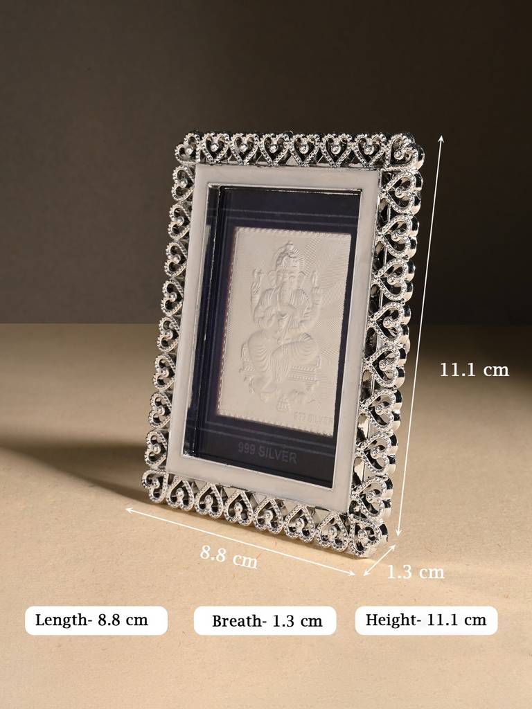 999 Silver Ganesh Ji Frame : AIGFT166