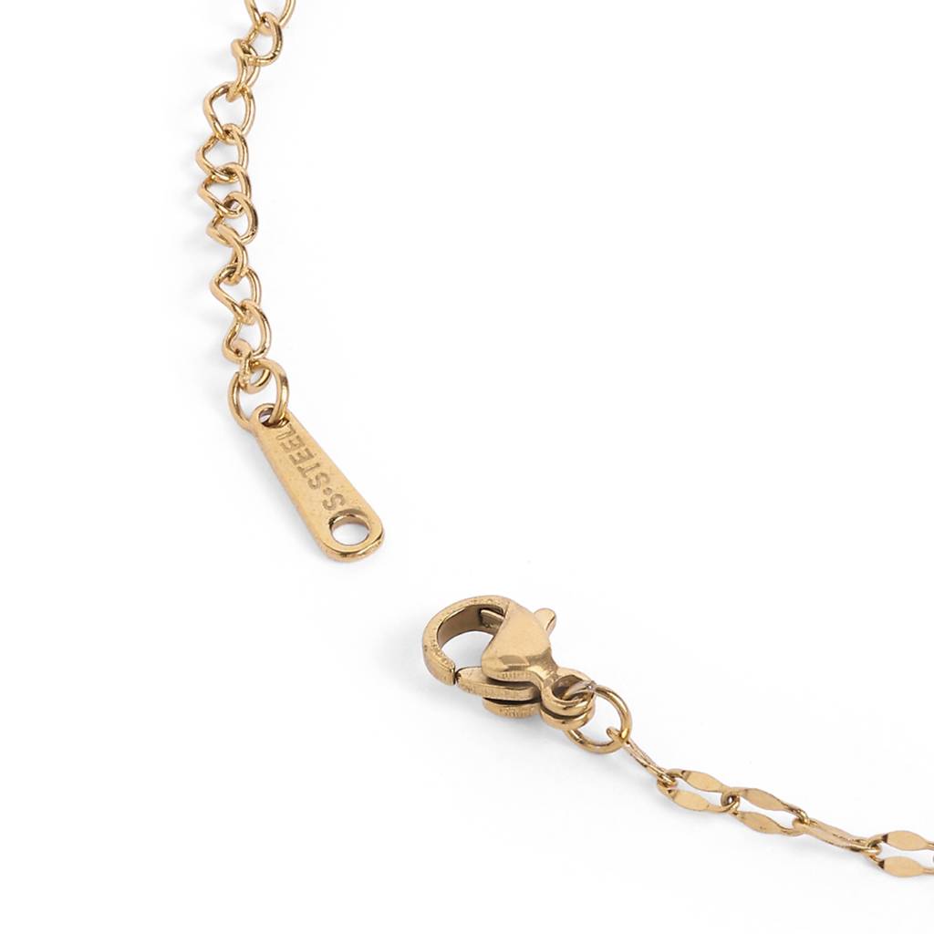 Gold Plated Heart Pendant Necklace | White Crystal Elegant Design : CYL-012-IGWE-PENDANT