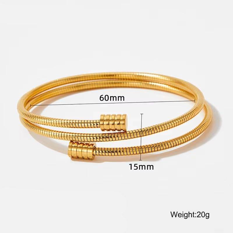 Sia Single Coil Sparkle - Gold | 18K Gold Plated | Waterproof, Hypoallergenic & Anti-Tarnish : DSVDYJ05250011
