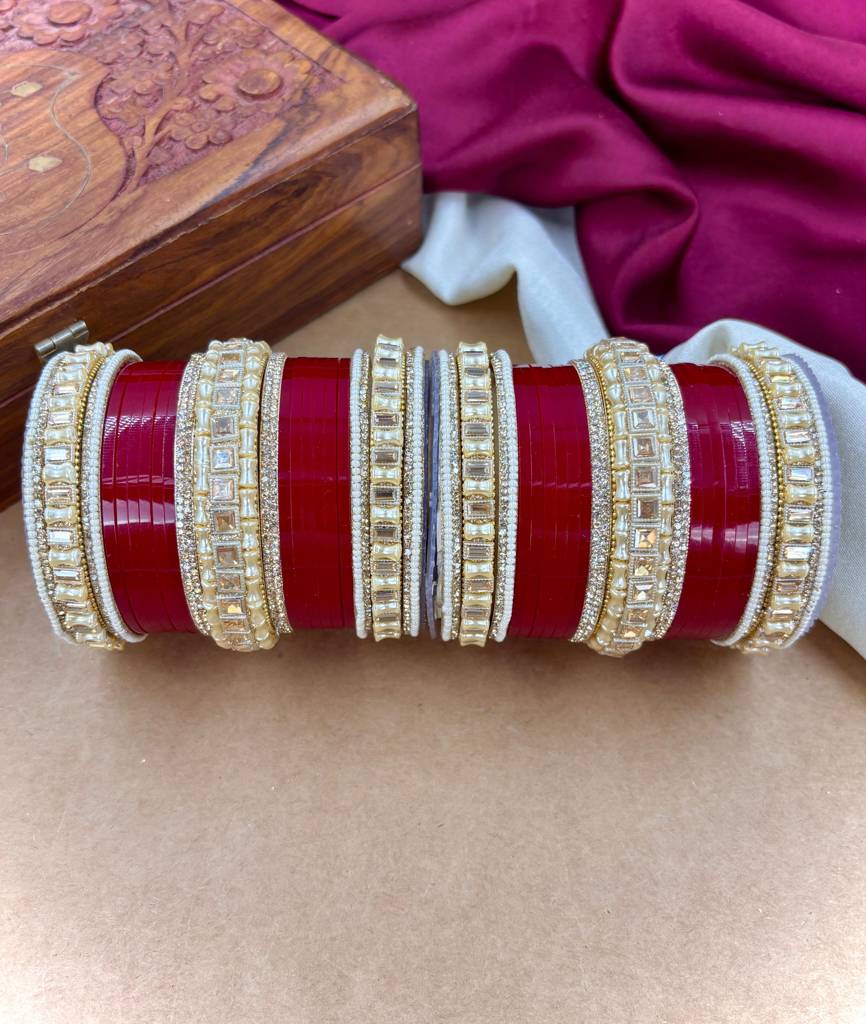 Designer Pearl Punjabi Bridal Chura : HB-45-24