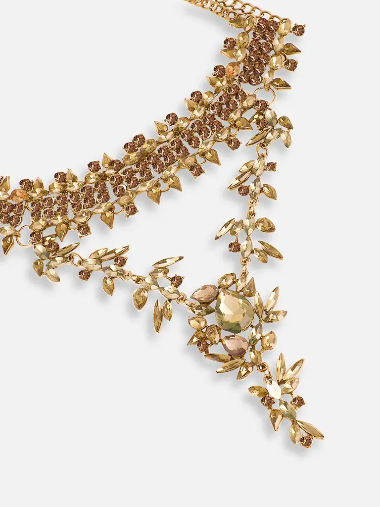 Melantha- Party Designer Stone Statement Necklace For Women : SOHNCK4306
