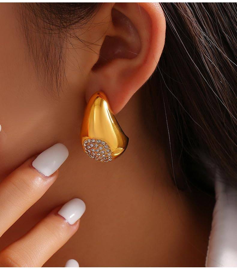 Aira Dual Tone Link Earrings | Trendy Fashion Jewelry For Parties Jewelry For Everyday Wear, Office, Party, A : DSVDYJ05250169