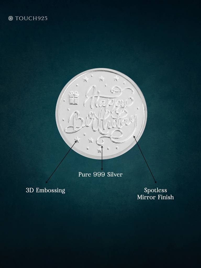 1G Happy Birthday 999 Silver Coin : BAC1060