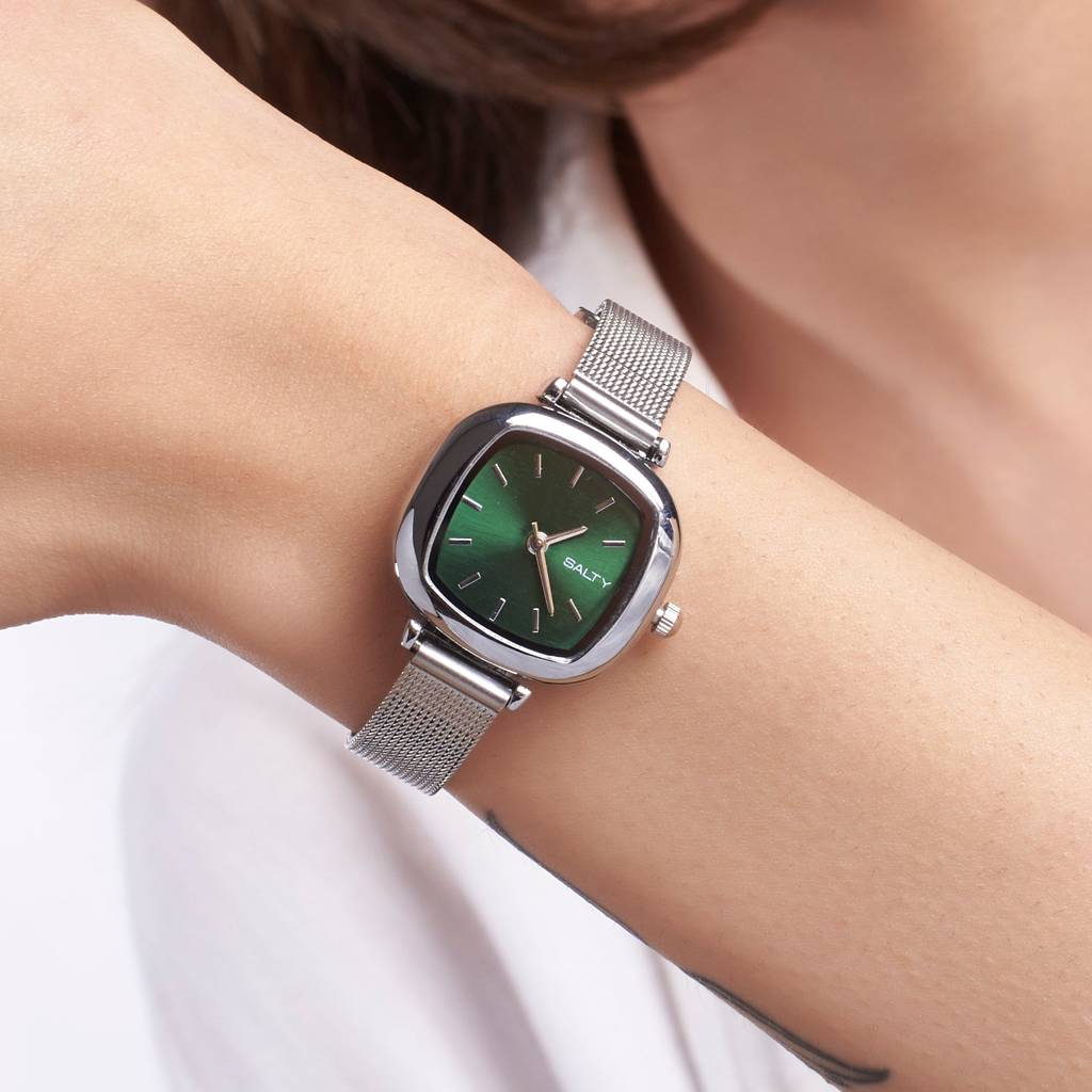 Salty Green Dial Sage Curve Water Resistant Watch for Women  display picture 1