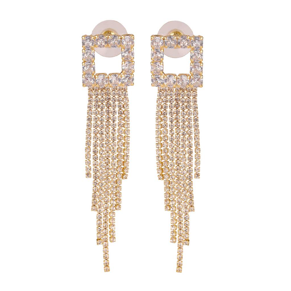 Korean Bling Golden Hour Sparkle Earrings : 8905124563825