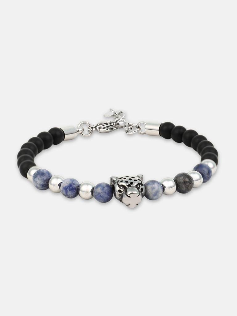 Men'S The Pantha Beaded Bracelet - Navy Blue : FABR1238