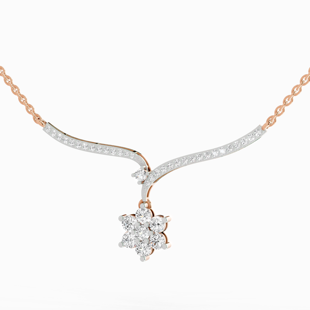 Lab Grown Diamond 1.15 Carat Star Lit Pendant Pendants14K : SPN19587-NK-14KR-115CT