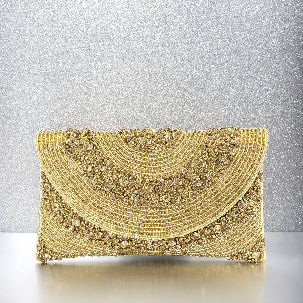 Clutch Purses For Women Handmade Evening Handbag Stylish Bridal Fashion Clutch Bag For Girls (C72Blg) : C72G