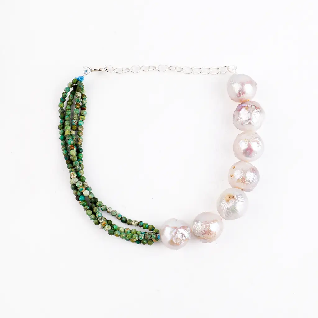 Firoza & Fresh Water Pearl Bracelet : 91970967