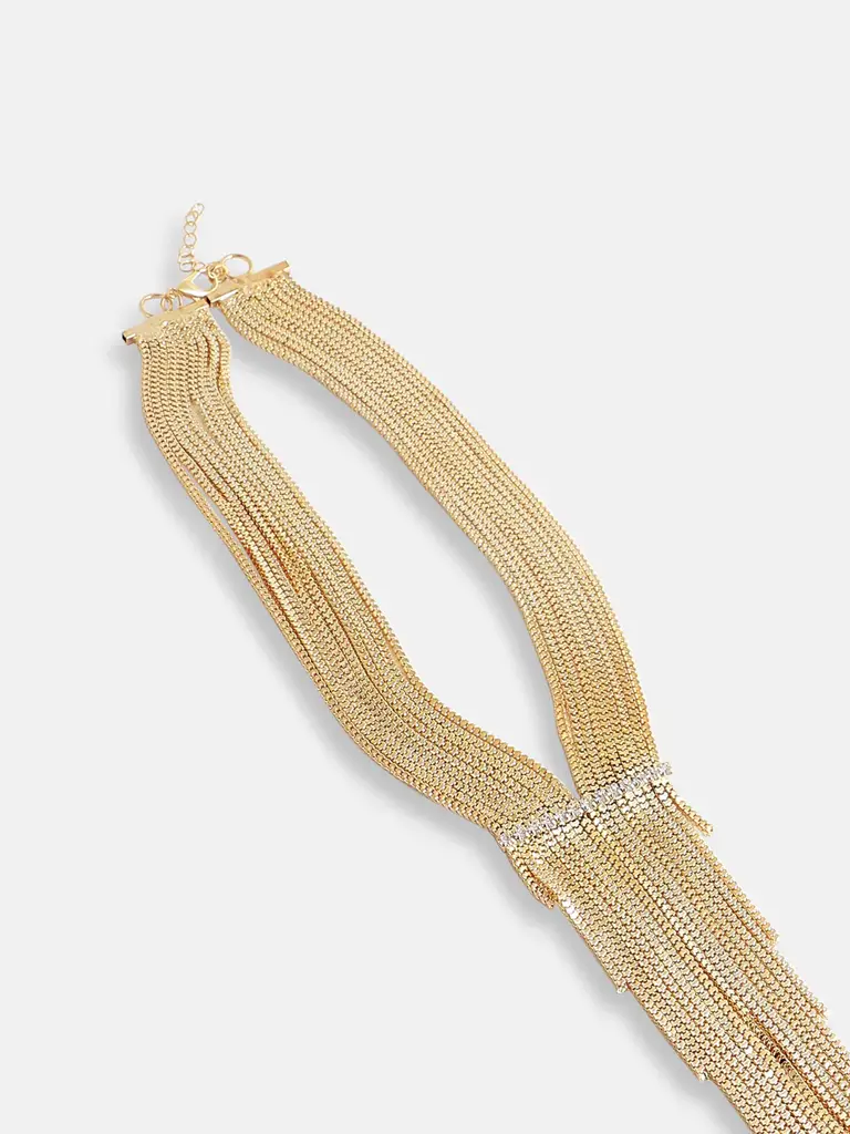 Suse-Gold Plated Designer Stone Party Necklace For Women : SOHNCK4946