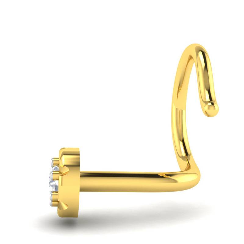 Avsar 9K Bis Hallmarked | Nosepin For Women/Girls |  Avno034 : AVNO034YC