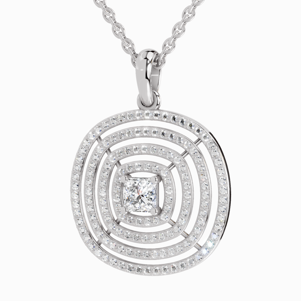 Lab Grown Diamond 1.32 Carat Pendant 14K : SPP20035-PD-14KW-132CT