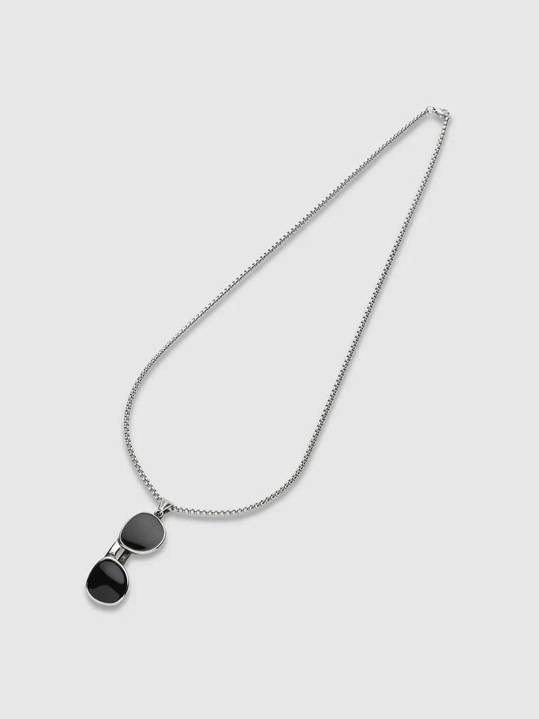 Men'S Sunglass Pendant Necklace - Charcoal Black : FAPD1089
