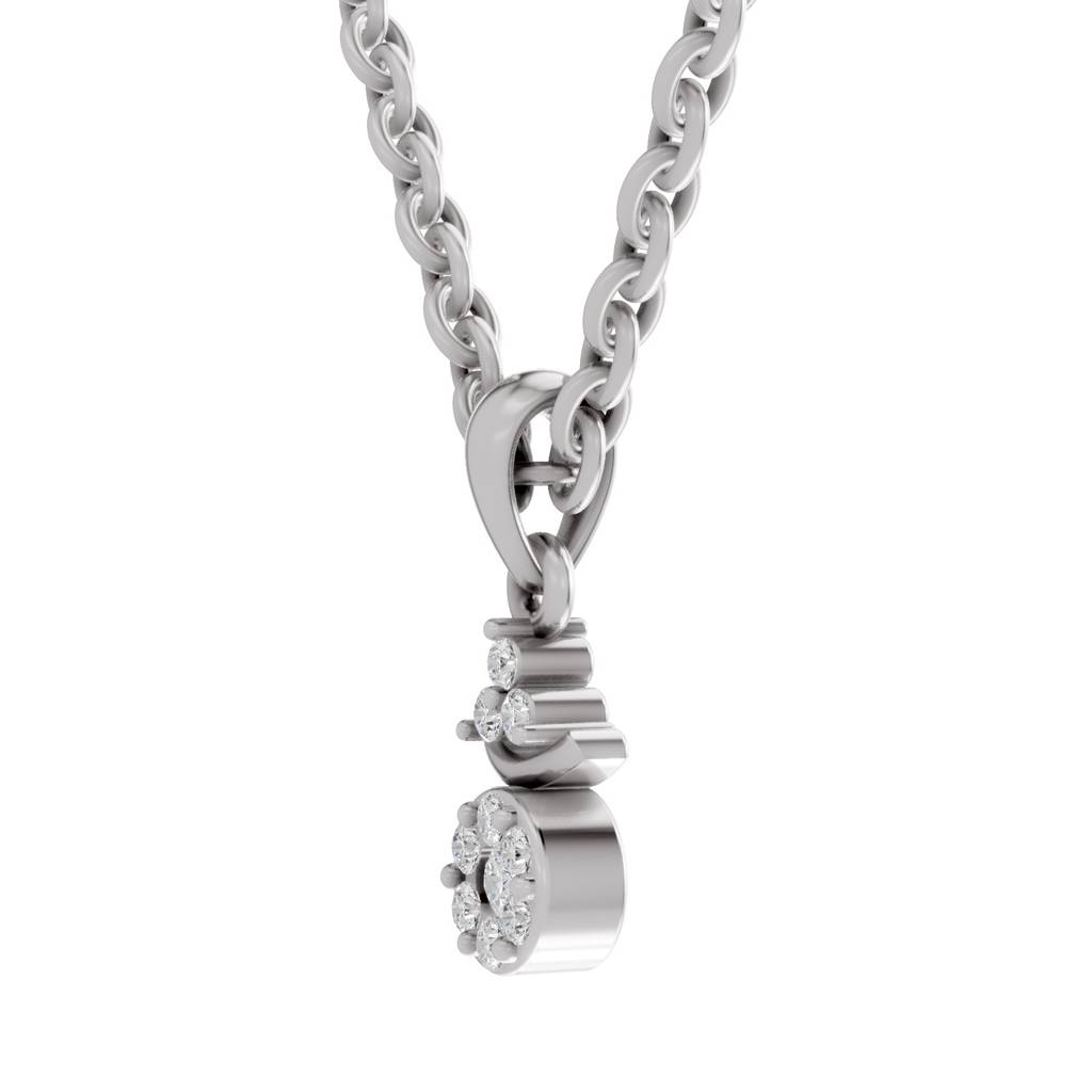 Lab Grown Diamond 0.09 Carat Pendant 14K : SPP16371-PD-14KW-009CT