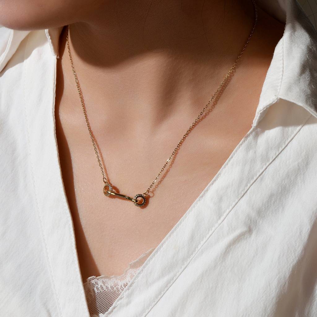 Knottica Golden Necklace : NS14492-G