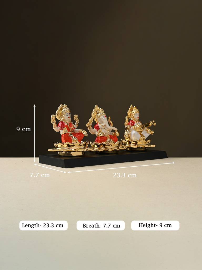 Lakshmi Ganesh Saraswati Idol Set : BEGFT238