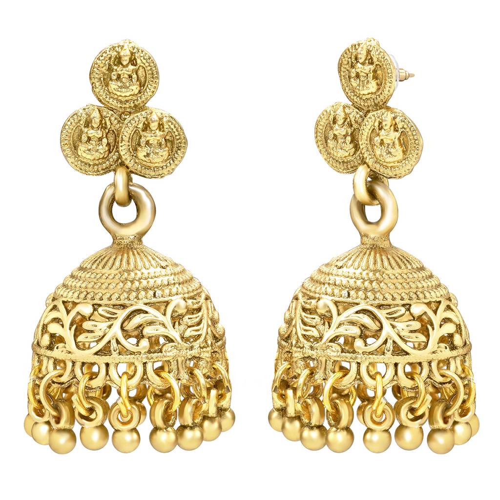 Women'S Gold Plated Ethnic Long & Short Necklace Earrings Bridal Set Traditional Maharani Haar Festive Bridal Jewe : PF47BR14G
