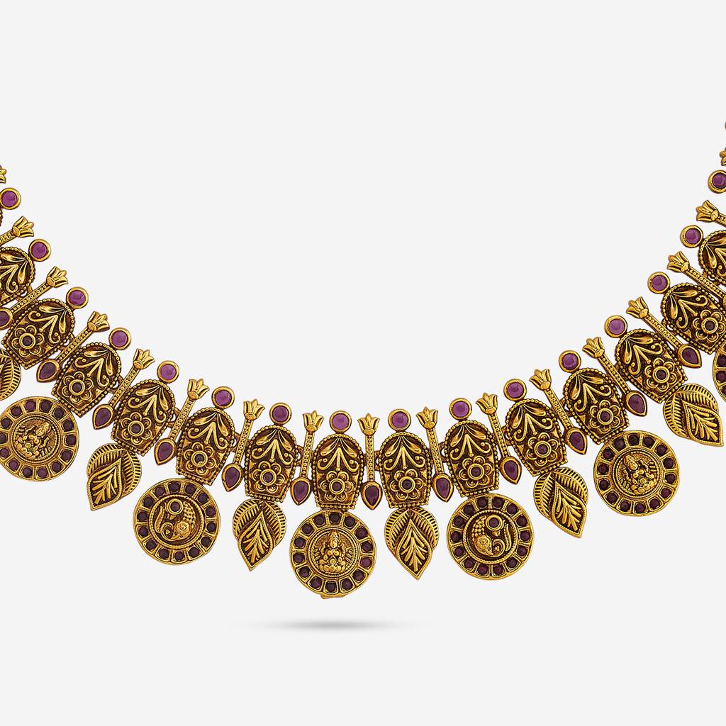 Ruby Gold - Plated Bridesmaid Antique Necklace - 456486 : 456486