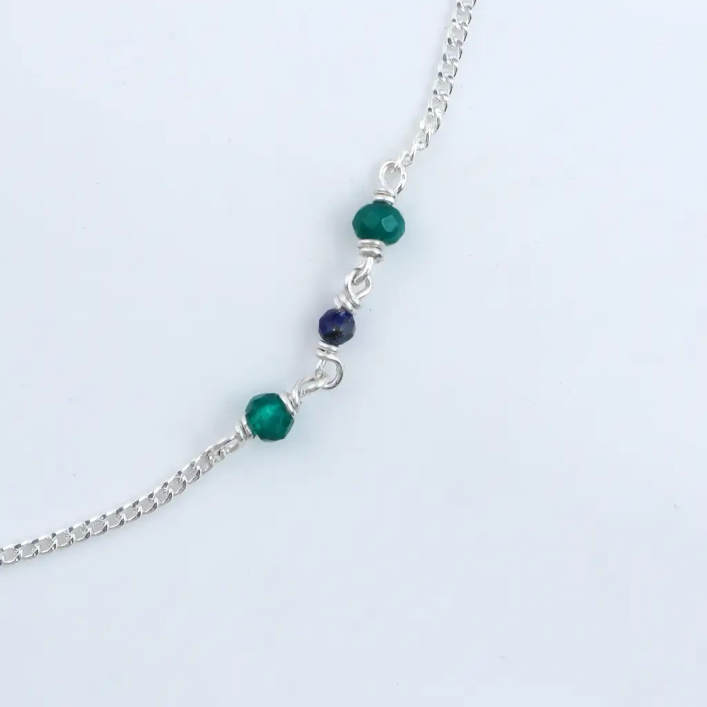 Enamel Flower Necklace With Latkan : 76044951