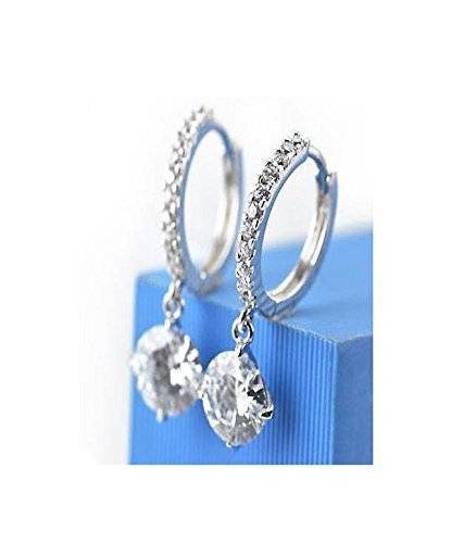 Crystal Studded Fancy Hoop Earrings Fashion Jewellery For Women & Girls : PX9E18S