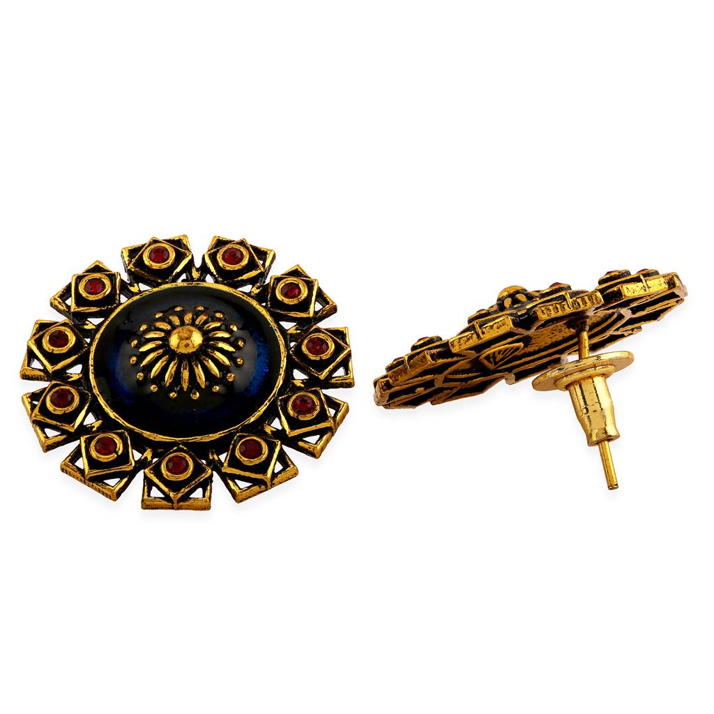 Arabian Nights Antique Gold Round Brass Jewellery Set : 8905124423945