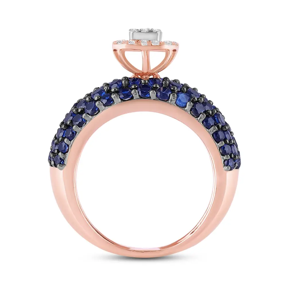 Nerra Sapphire & Diamond Fashion Ring : RG1313_14K_PG