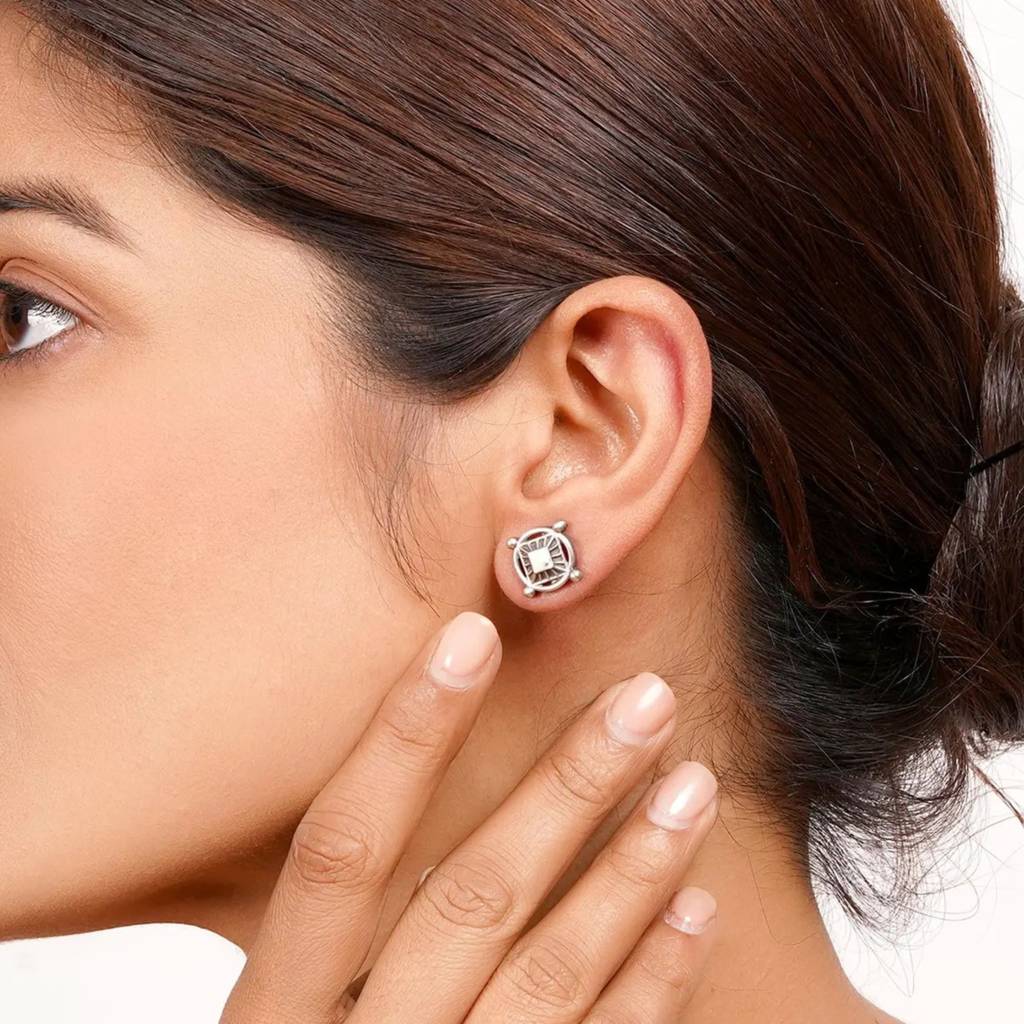India Unique Meenakari Work Drop And Stud Earrings : DTIND2IN1-01