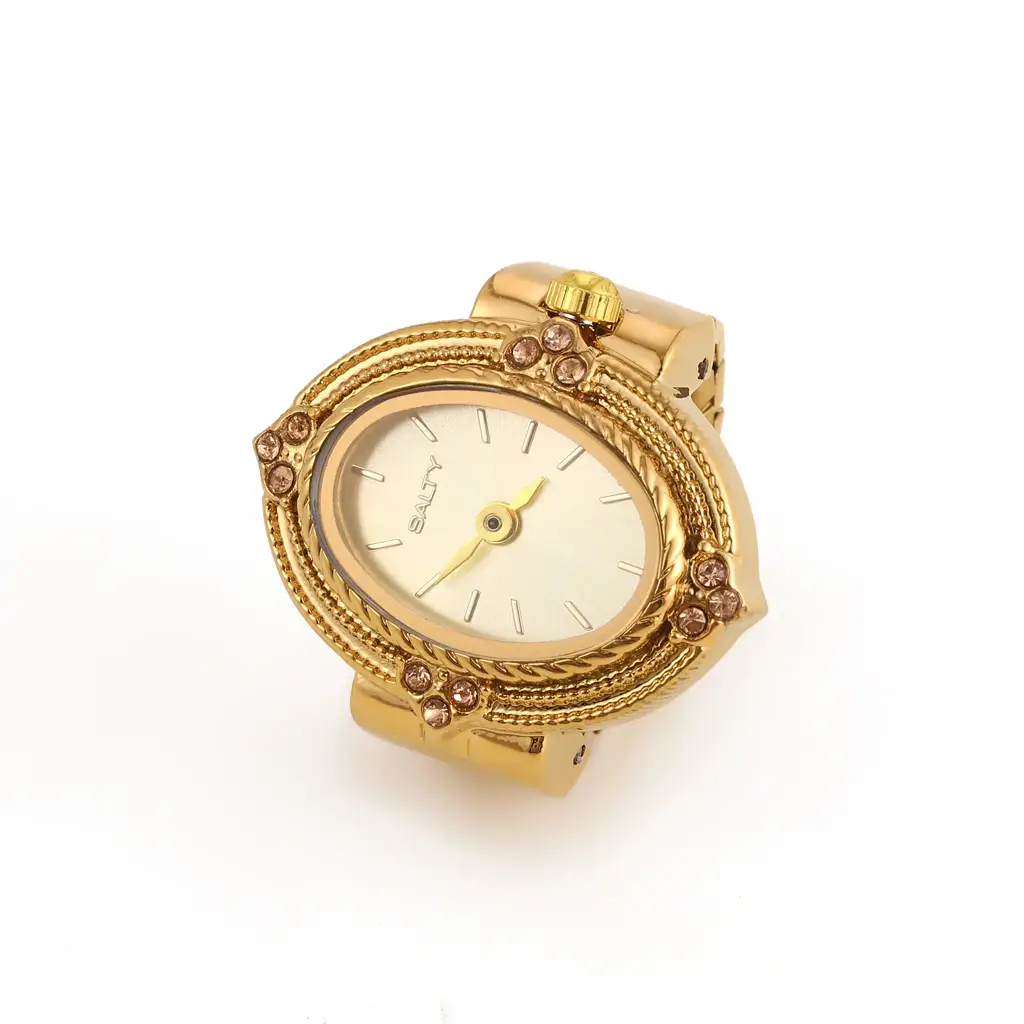 Royale Rope Style Watch Ring - For Women : WTR-S-0043-G-G