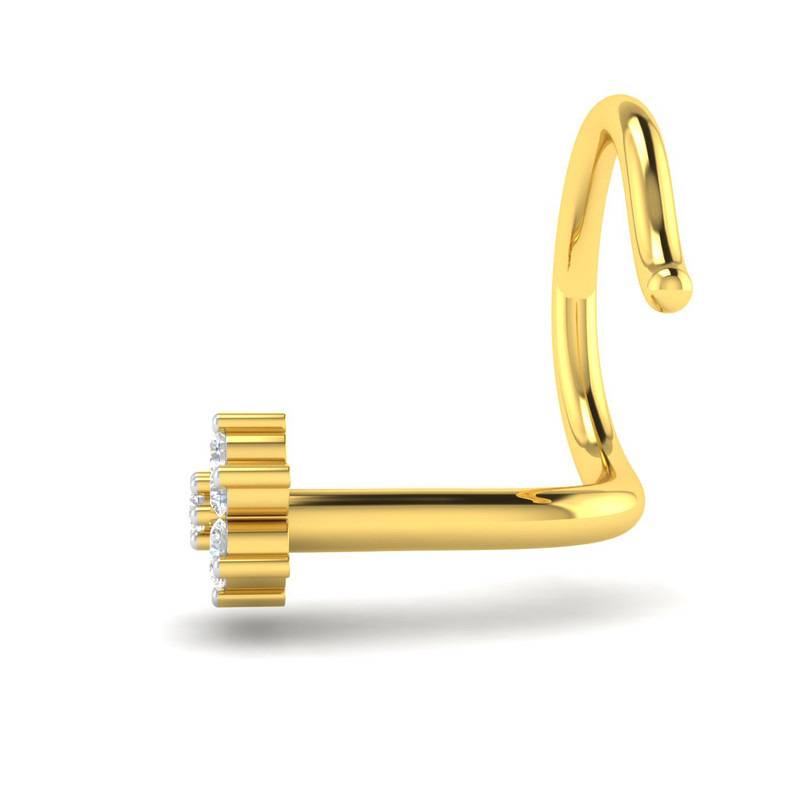 Avsar 9K Bis Hallmarked | Nosepin For Women/Girls |  Avno025 : AVNO025YC