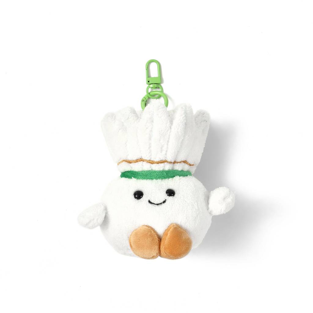 Cute Plush Shuttlecock Bag Charm : C-BG-0031-WH