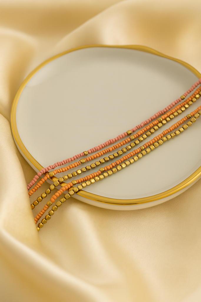 Pastel Bling Mix Beaded Bra Bra Strap : BBR-PASTEL-BLINGMIX-XS