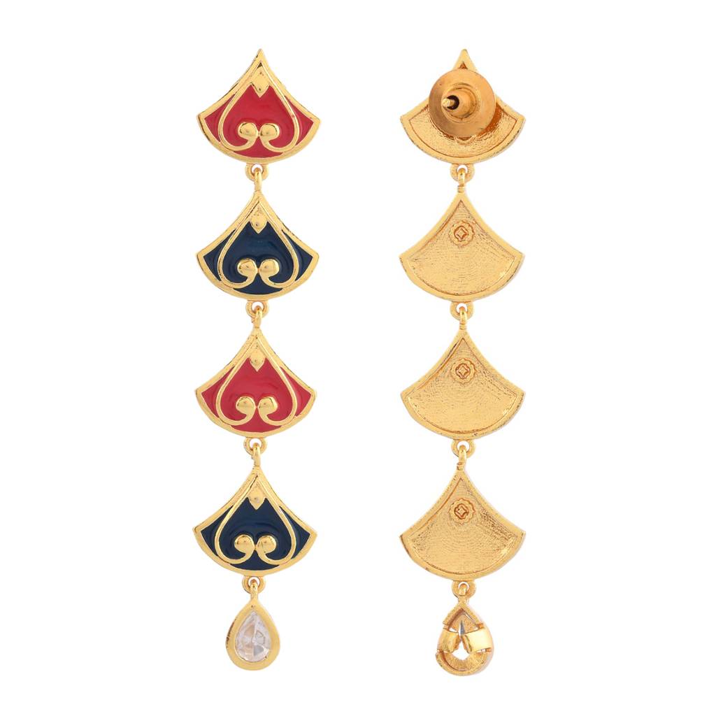 Pashmina Adah Long Drop Earrings : 8905124540451